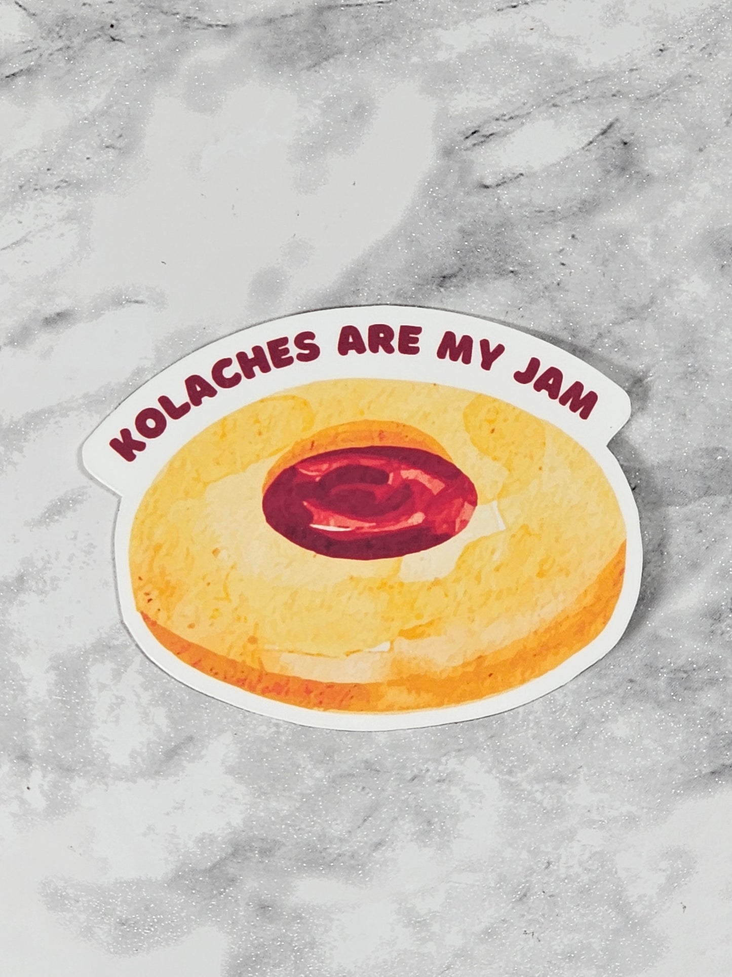Kolaches Are My Jam Vinyl Die-Cut Sticker