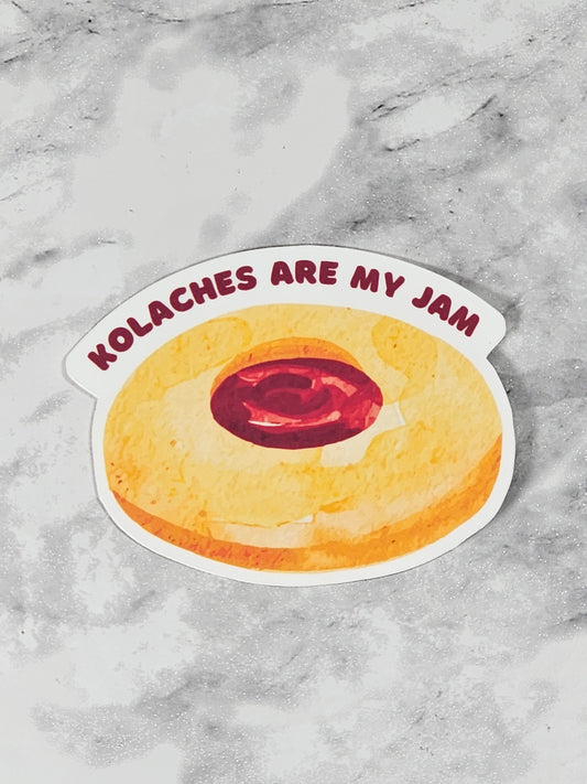 Kolaches Are My Jam Vinyl Die-Cut Sticker