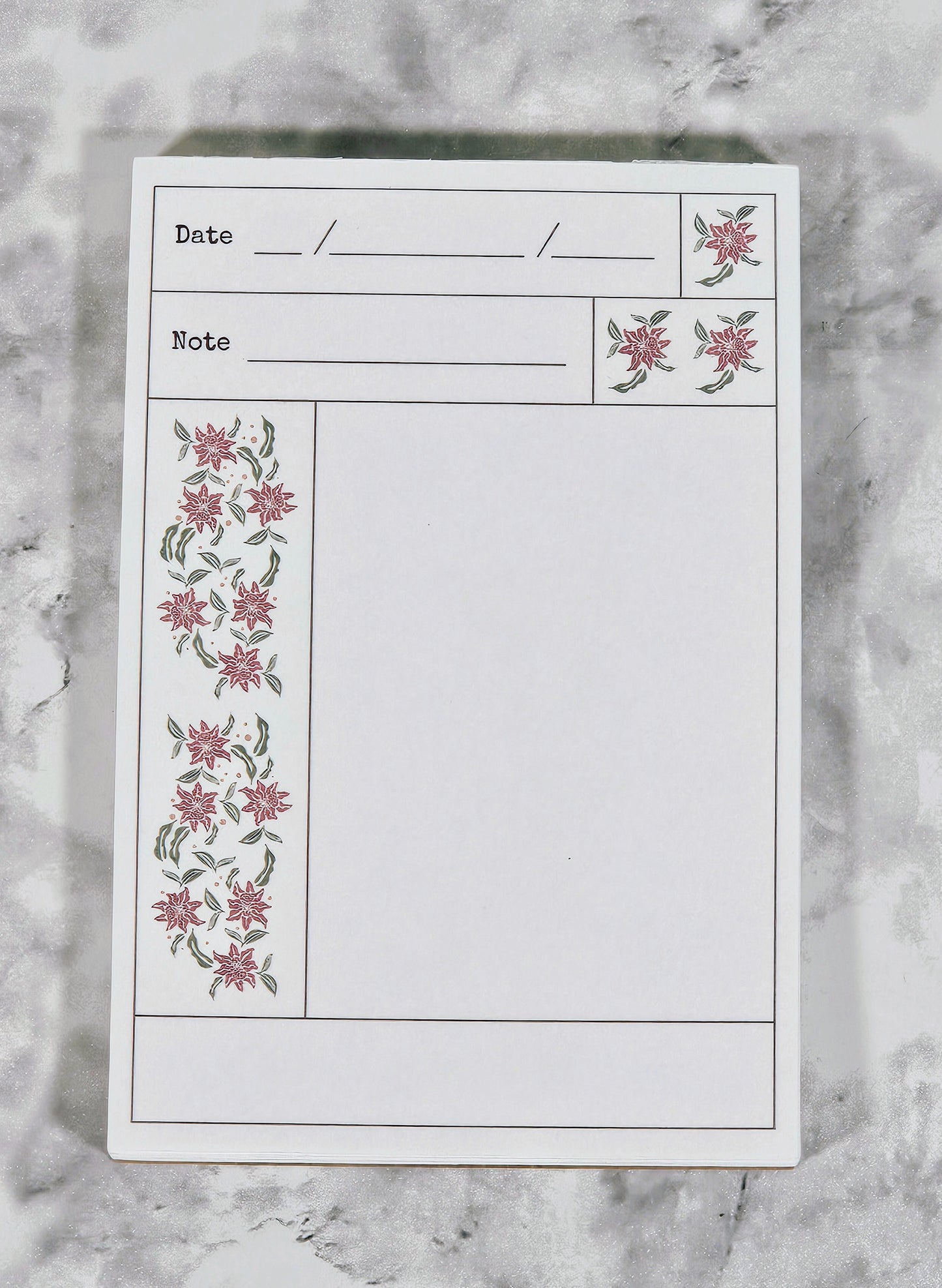 Vintage-Style Floral Small Memo Pad
