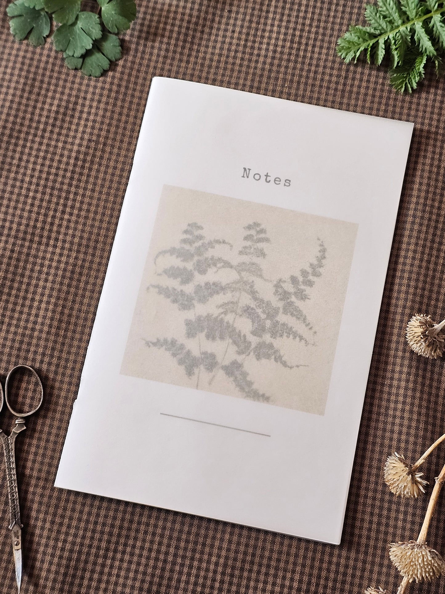 Handmade Botanical Pocket Notebook | Fern Design #1