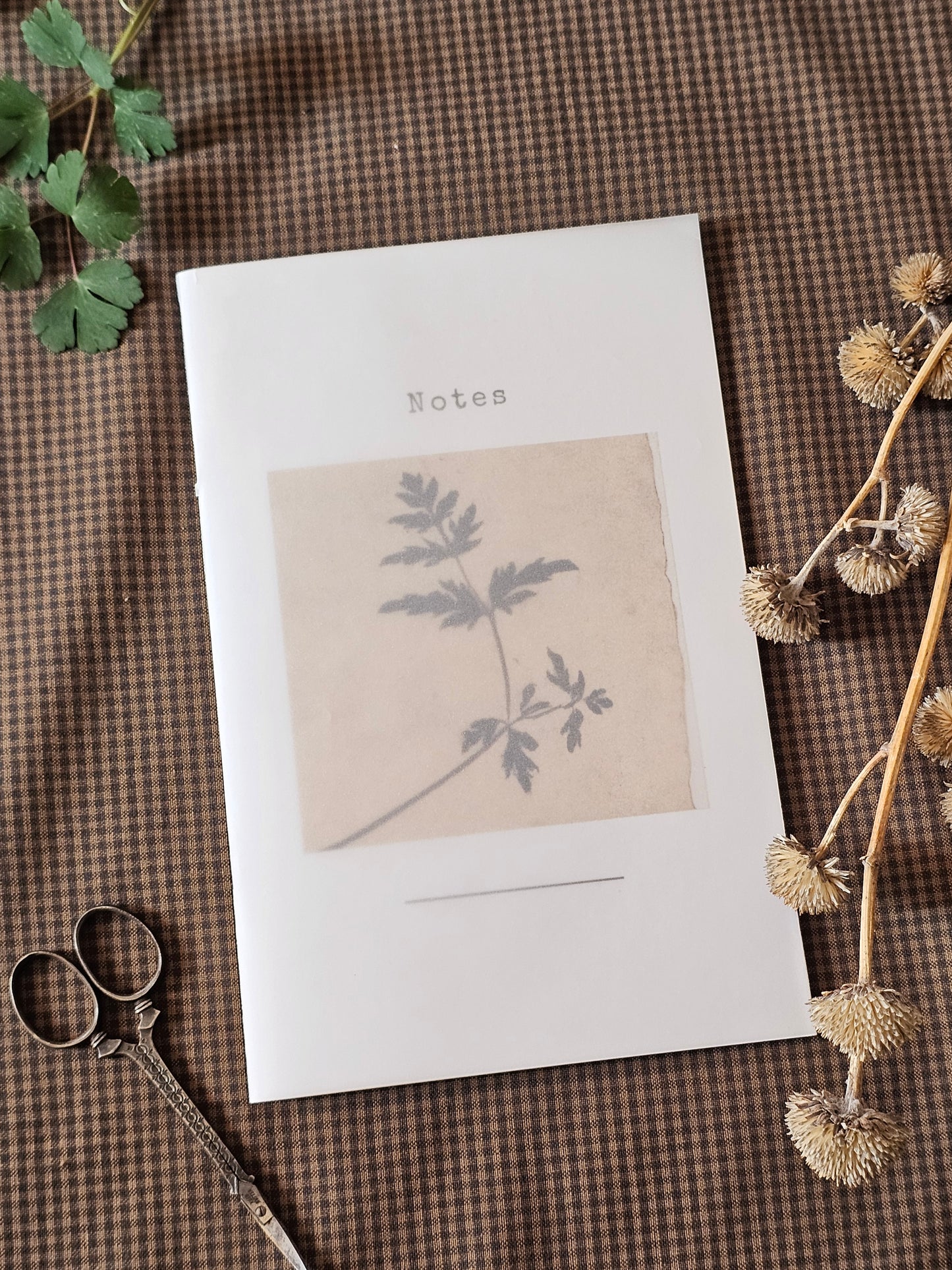 Handmade Botanical Pocket Notebook | Fern Design #3