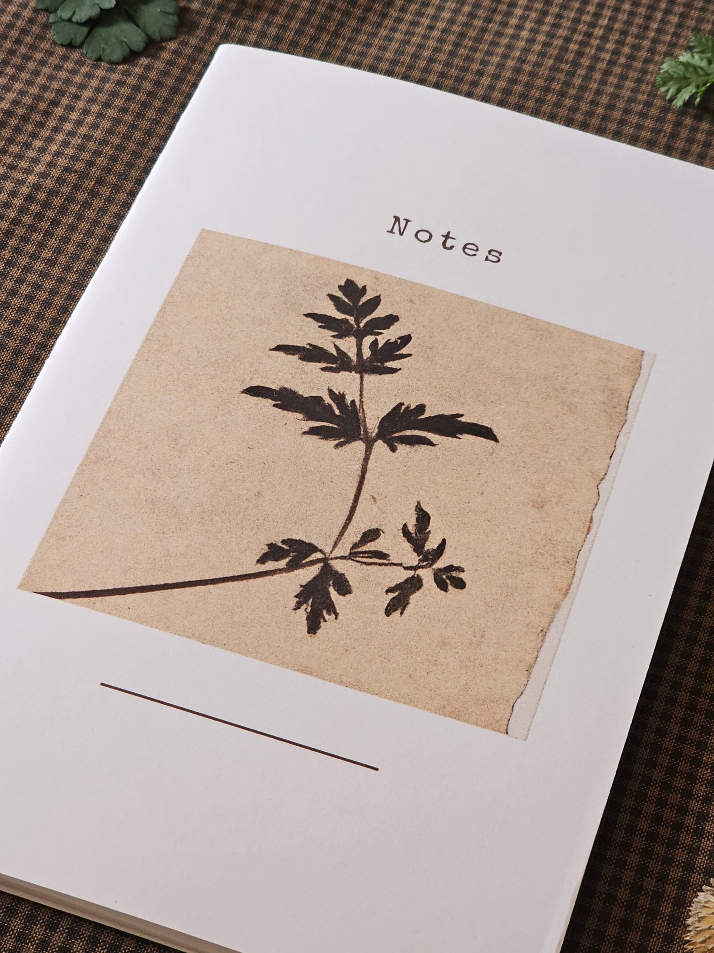 Handmade Botanical Pocket Notebook | Fern Design #3