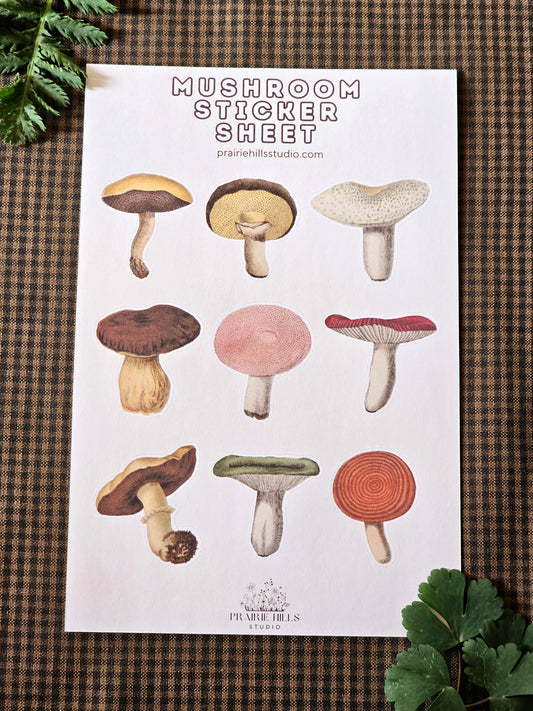 Mushroom Sticker Sheet