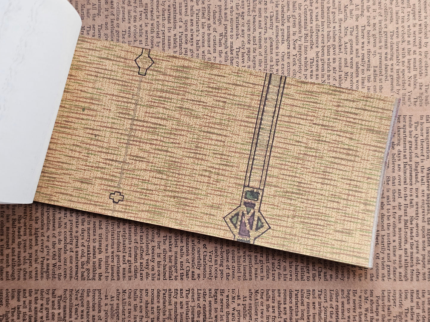 Vintage Wallpaper Scrapbook Papers Faux Stickers | 22 Sheets