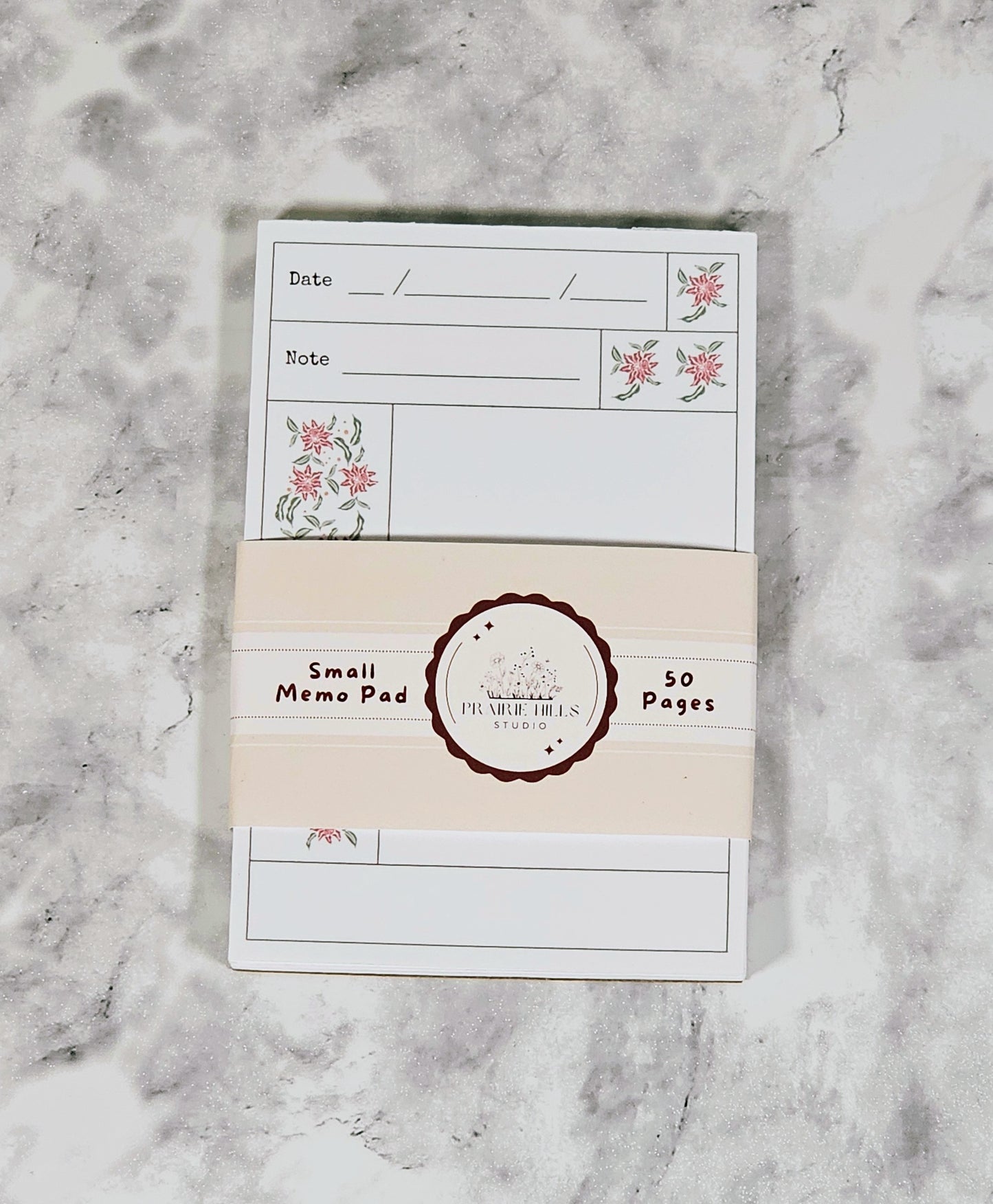 Vintage-Style Floral Small Memo Pad