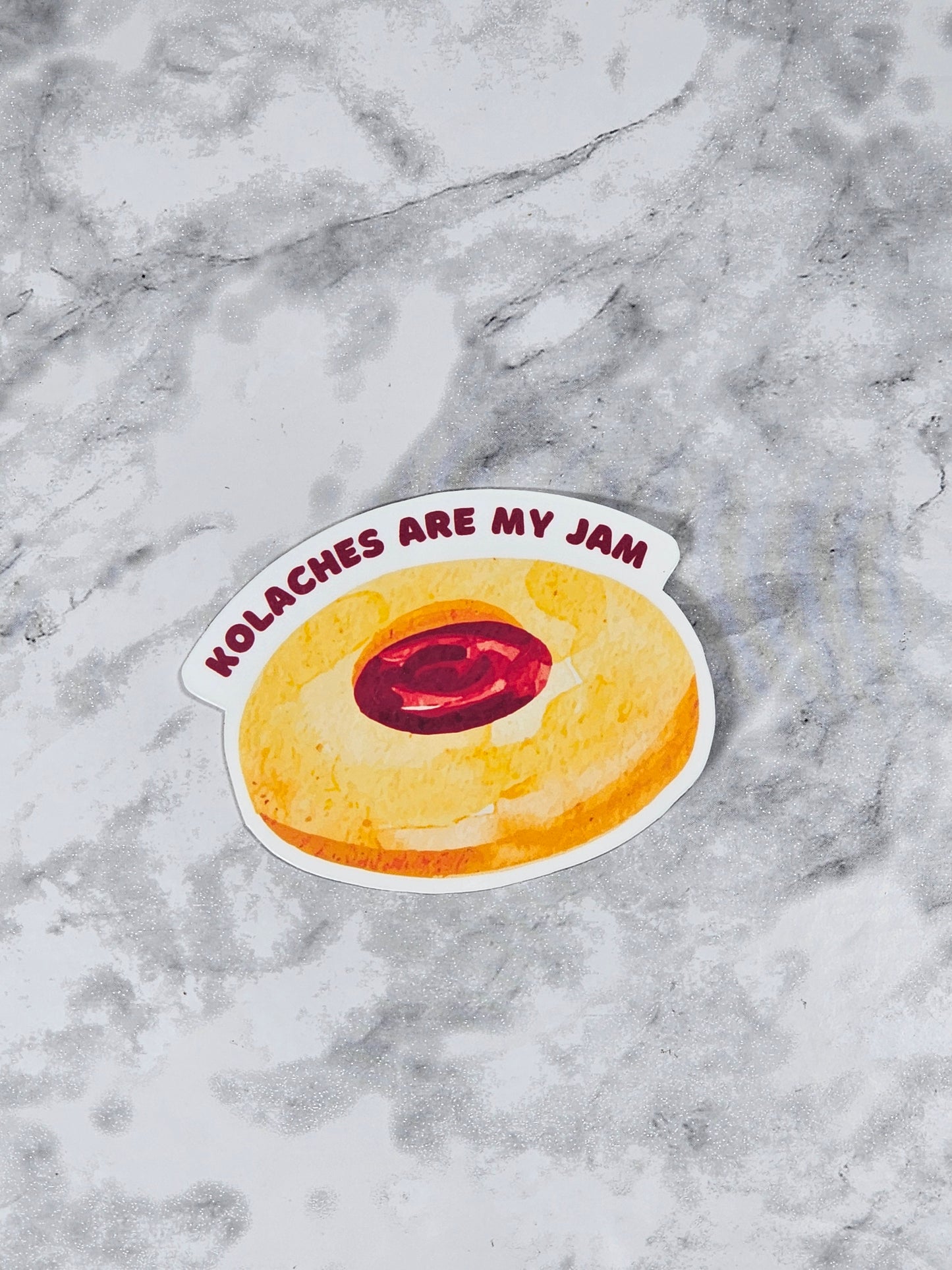 Kolaches Are My Jam Vinyl Die-Cut Sticker