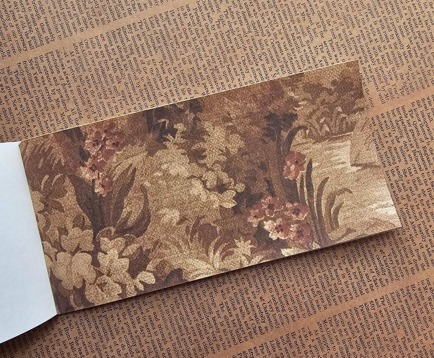 Vintage Wallpaper Scrapbook Papers Faux Stickers | 22 Sheets