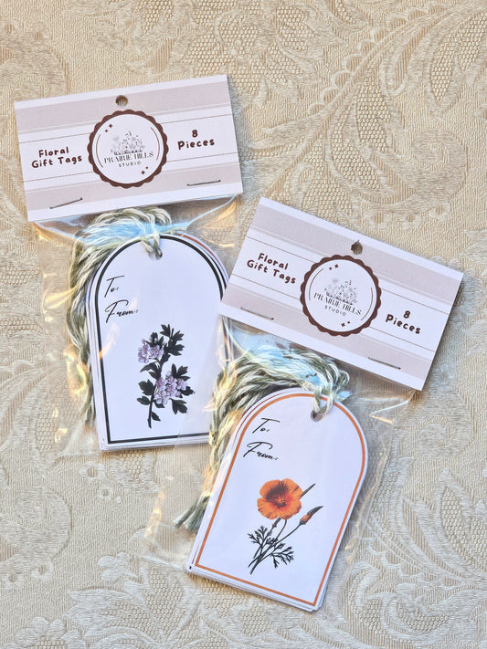 Floral To & From Gift Tags | Set of 8