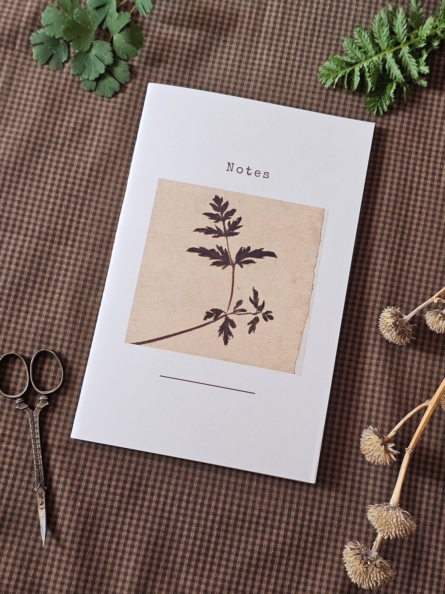 Handmade Botanical Pocket Notebook | Fern Design #3