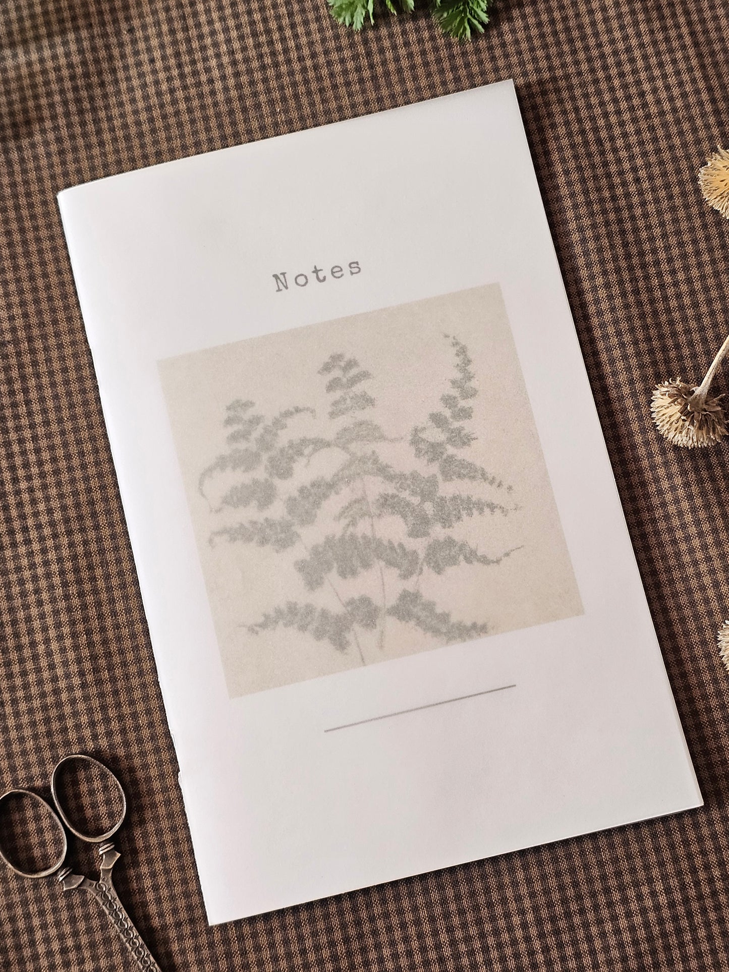 Handmade Botanical Pocket Notebook | Fern Design #1