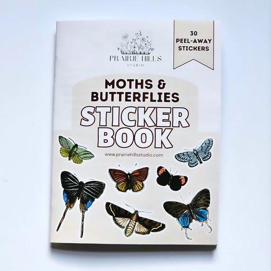 Moths & Butterflies Mini Sticker Book | 30 Pcs Stickers