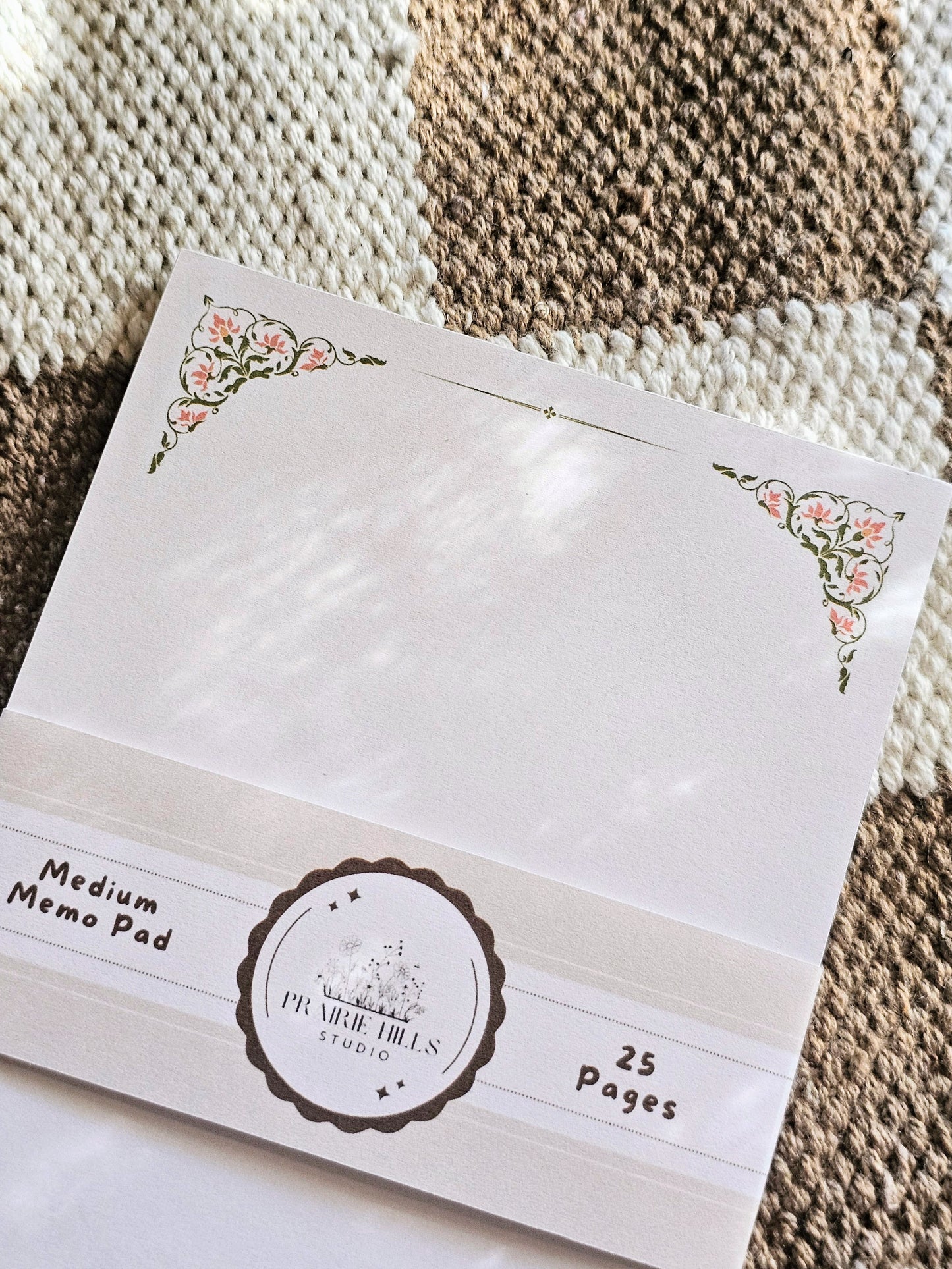 Vintage-Style Medium Floral Notepad