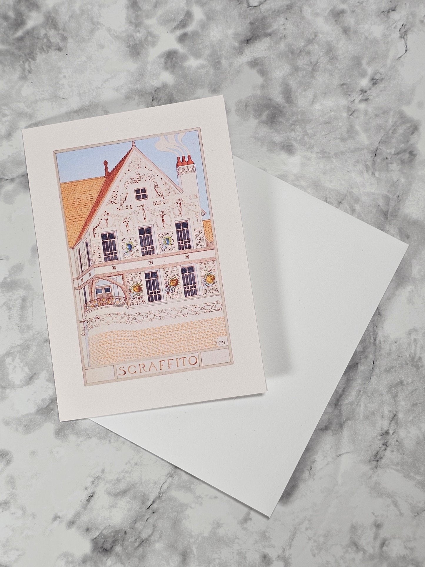 Cottage Blank Handmade Greeting Card