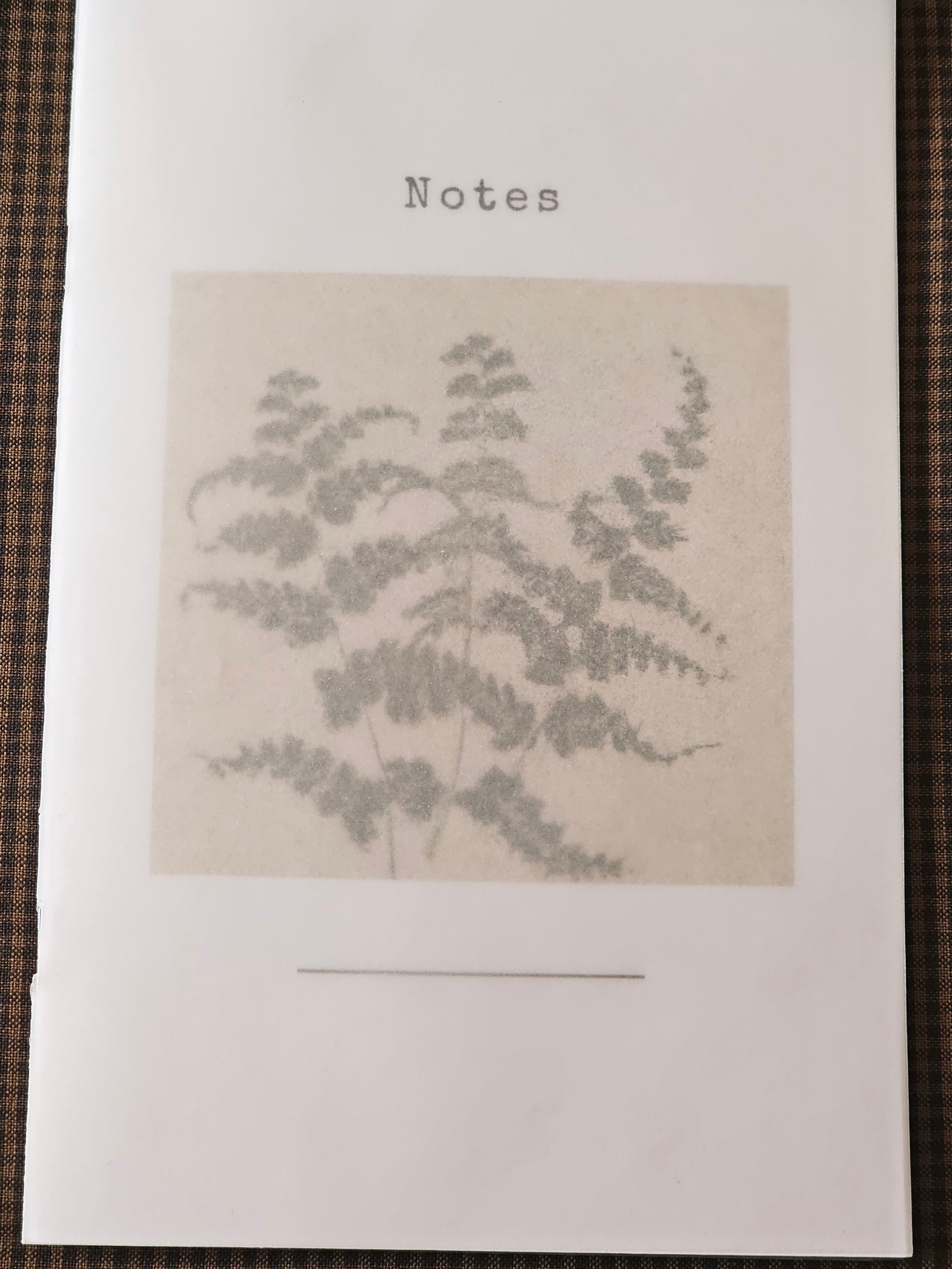 Handmade Botanical Pocket Notebook | Fern Design #1