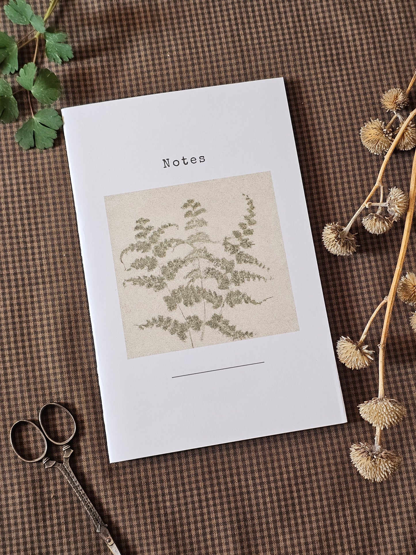 Handmade Botanical Pocket Notebook | Fern Design #1