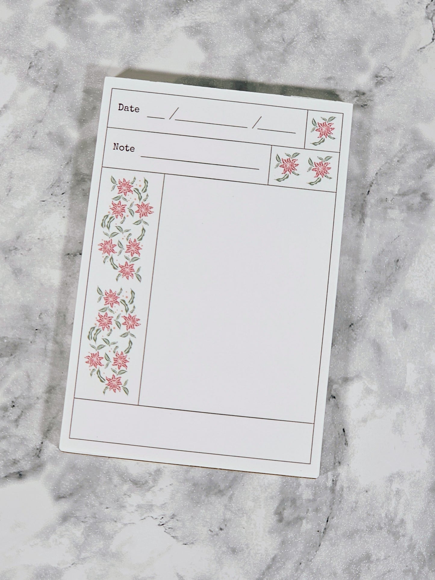 Vintage-Style Floral Small Memo Pad