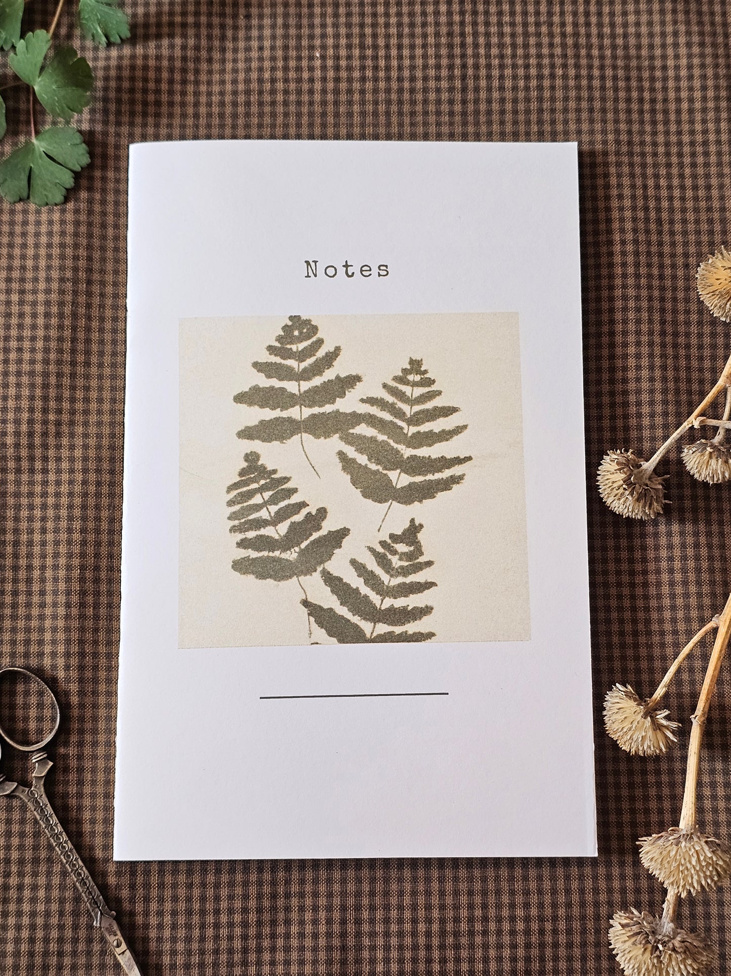 Handmade Botanical Pocket Notebook | Fern Design #4