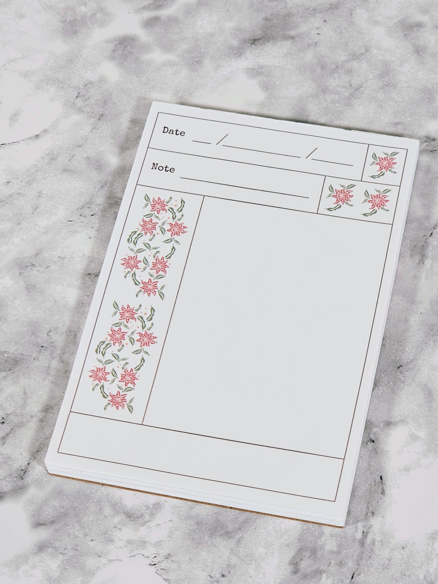 Vintage-Style Floral Small Memo Pad