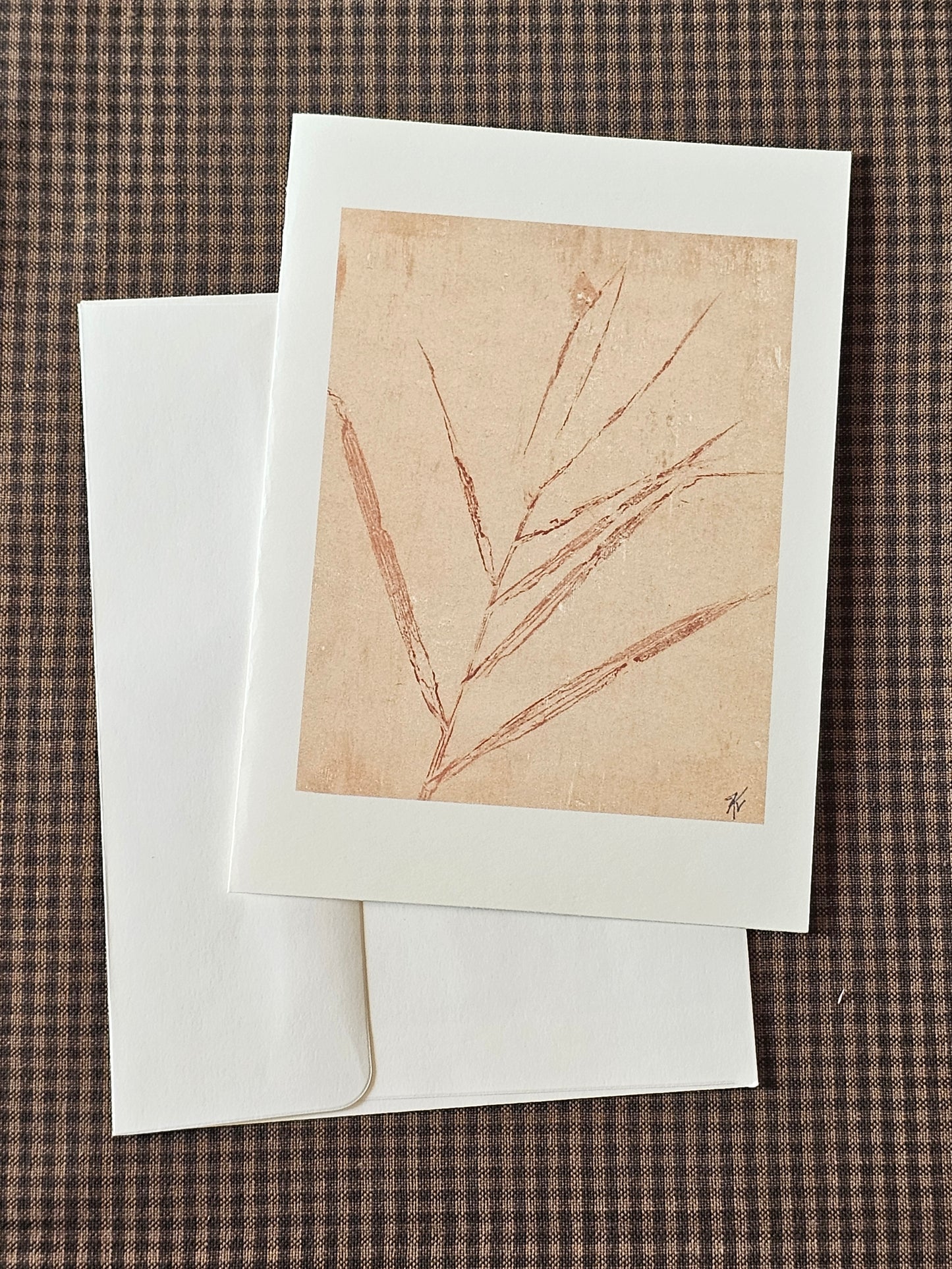 Botanical Art Print Greeting Card | "Grass in the Wind"