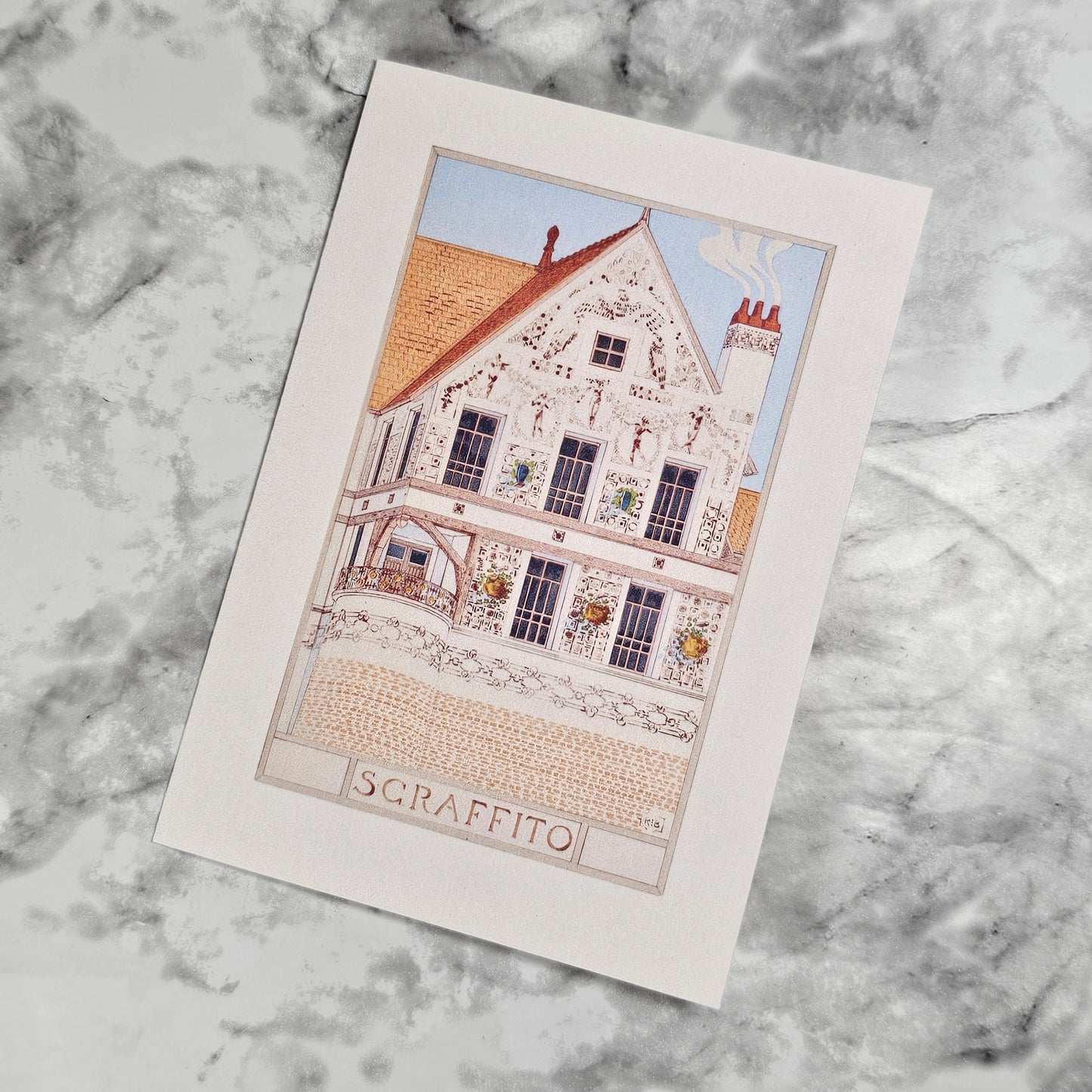 Cottage Blank Handmade Greeting Card