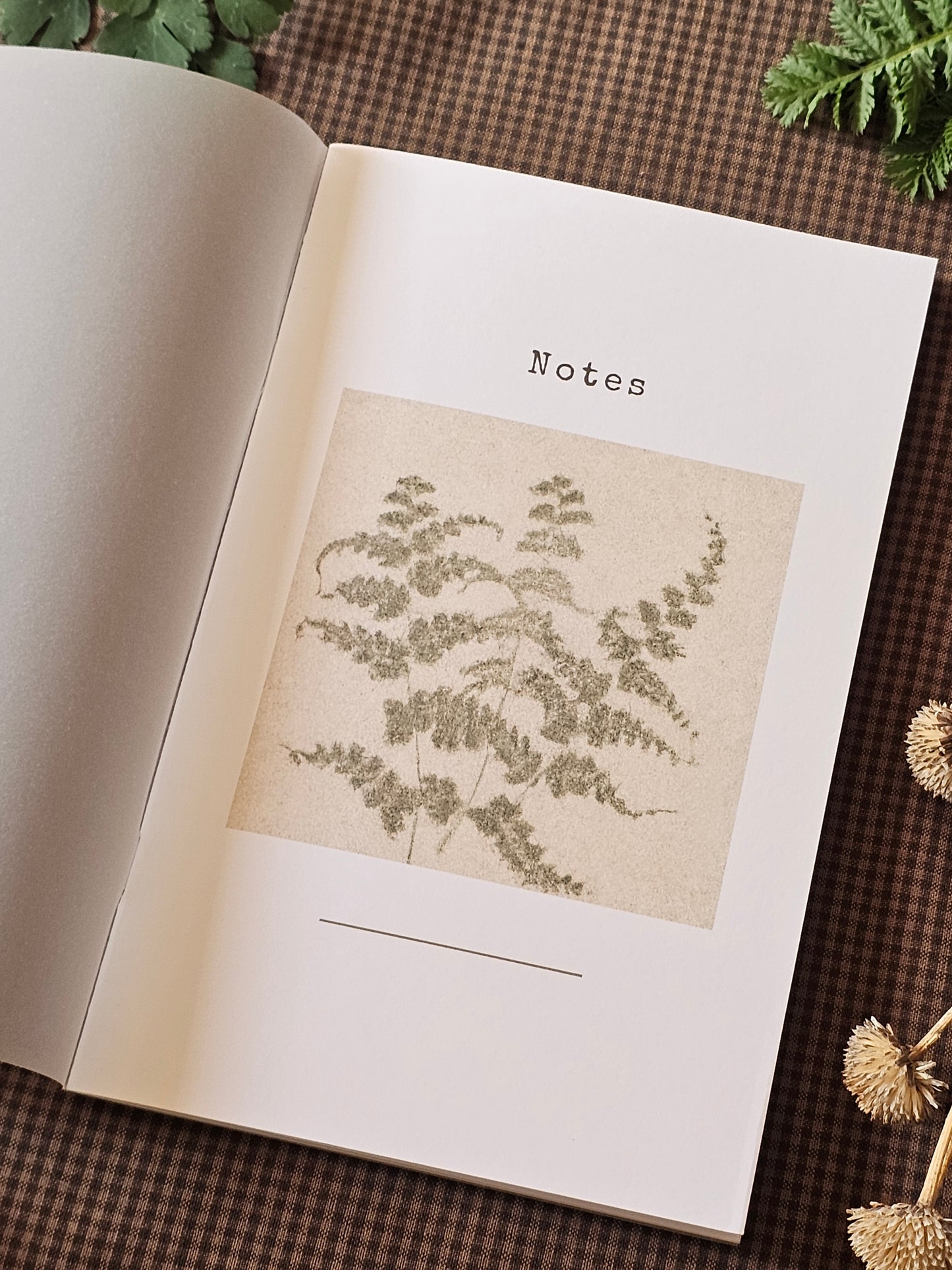 Handmade Botanical Pocket Notebook | Fern Design #1