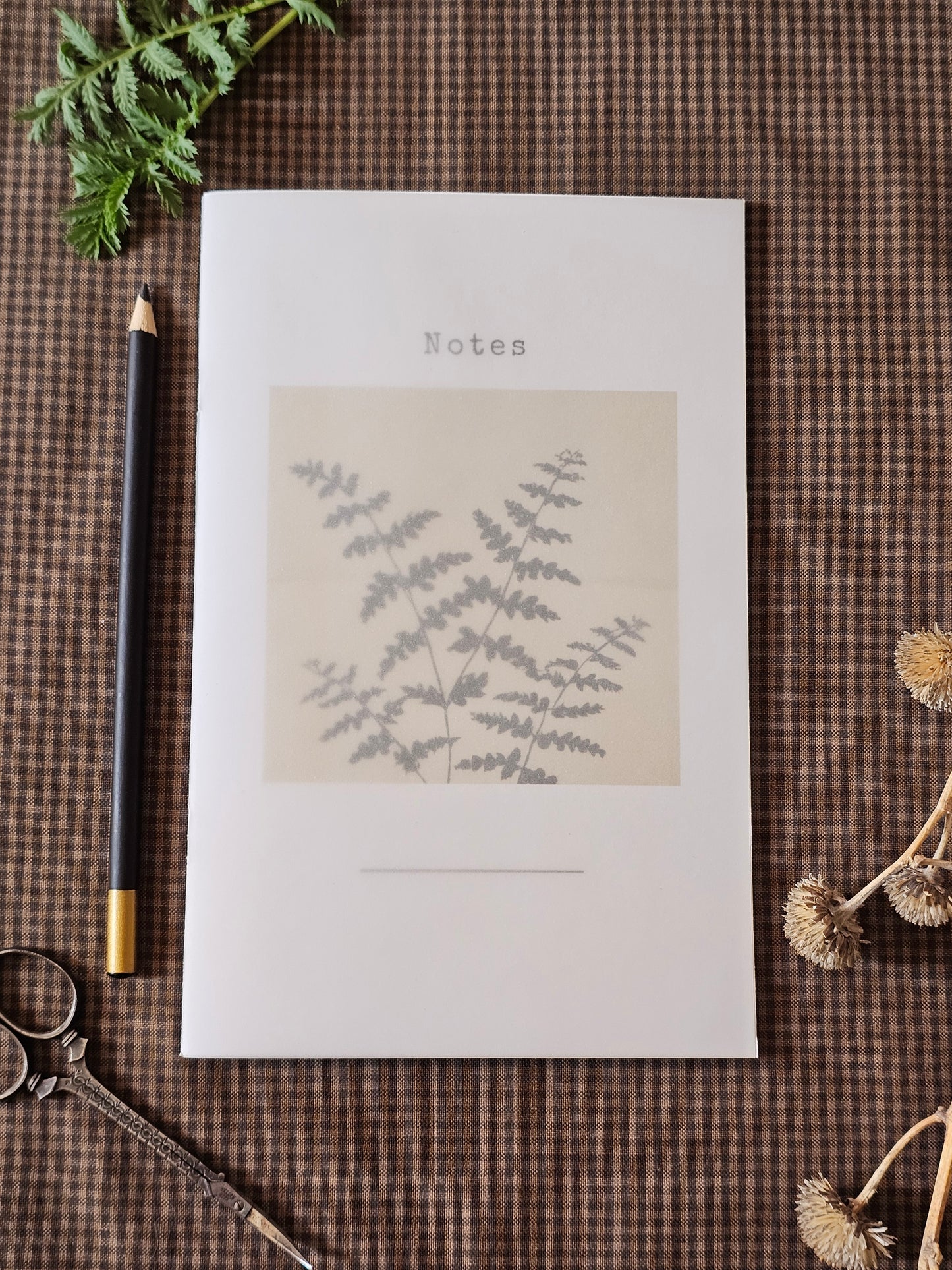 Handmade Botanical Pocket Notebook | Fern Design #2