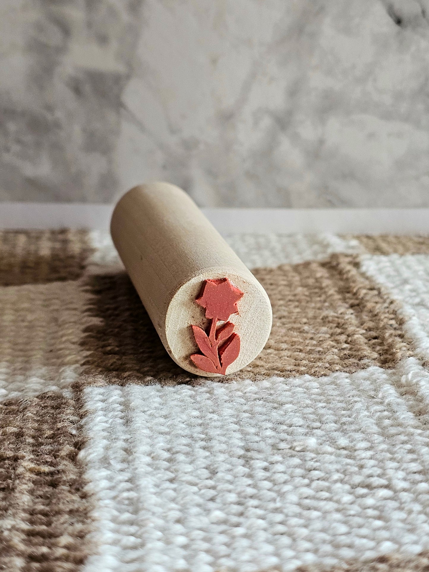 Handmade Tiny Flower Rubber Stamp | Style #1