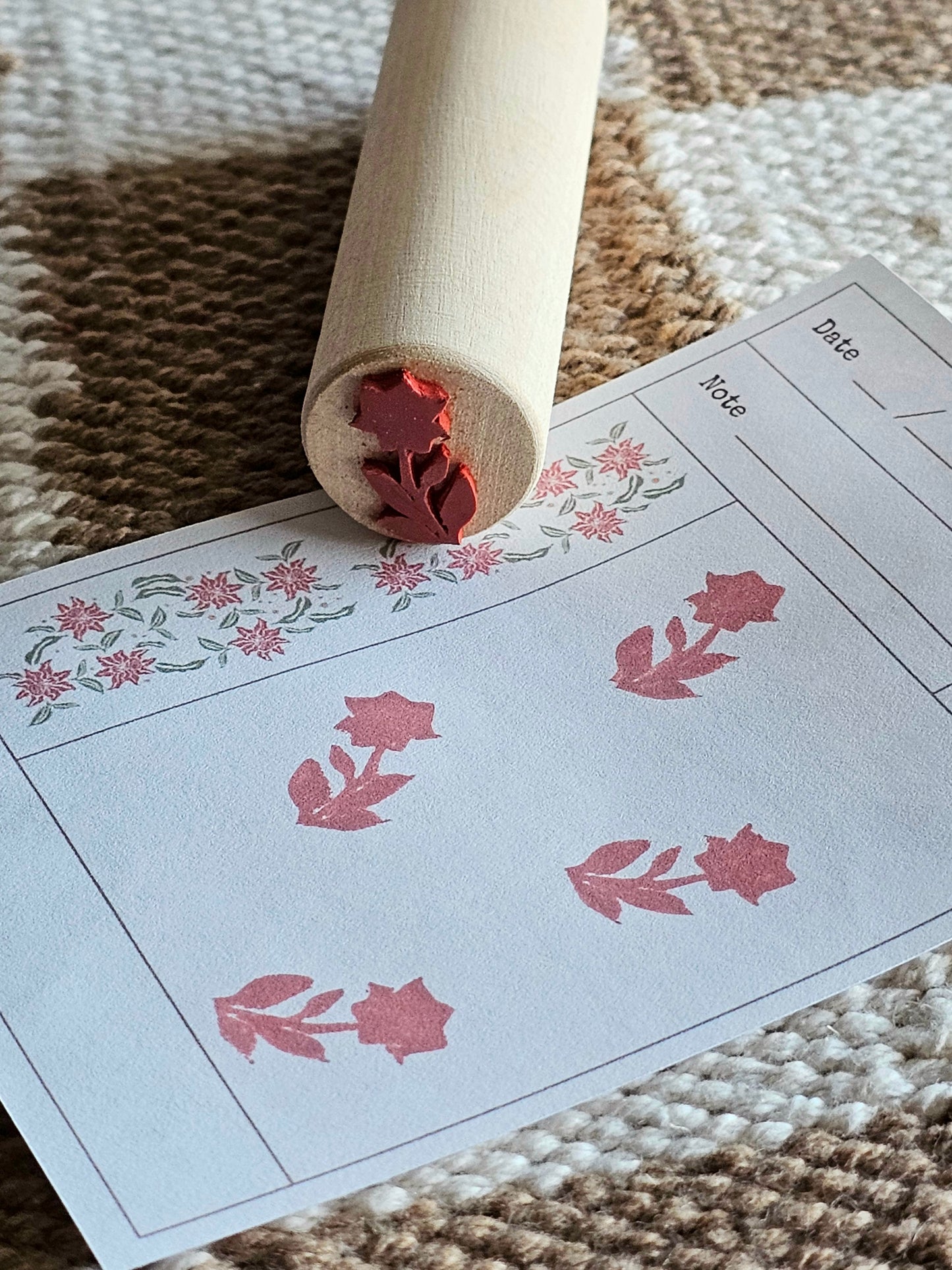 Handmade Tiny Flower Rubber Stamp | Style #1