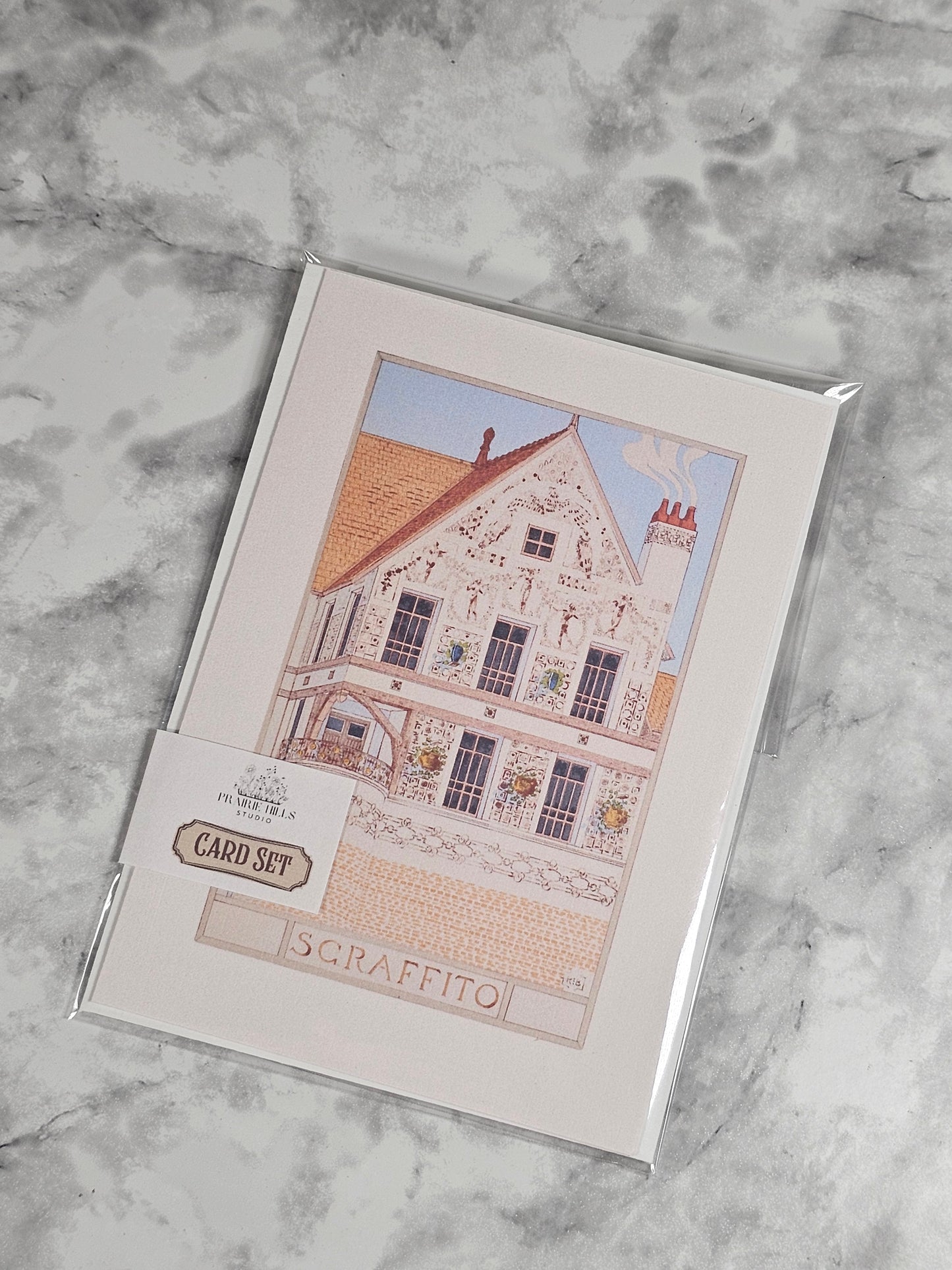 Cottage Blank Handmade Greeting Card