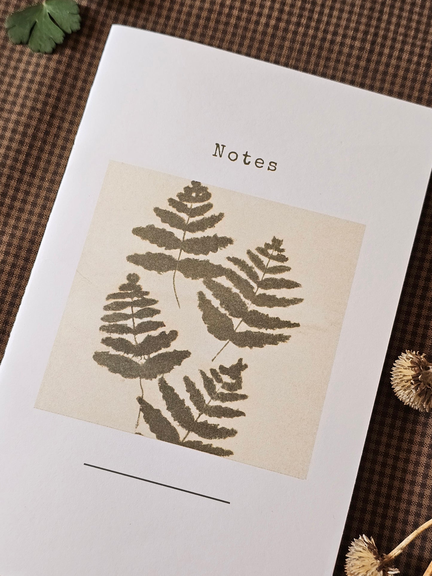 Handmade Botanical Pocket Notebook | Fern Design #4