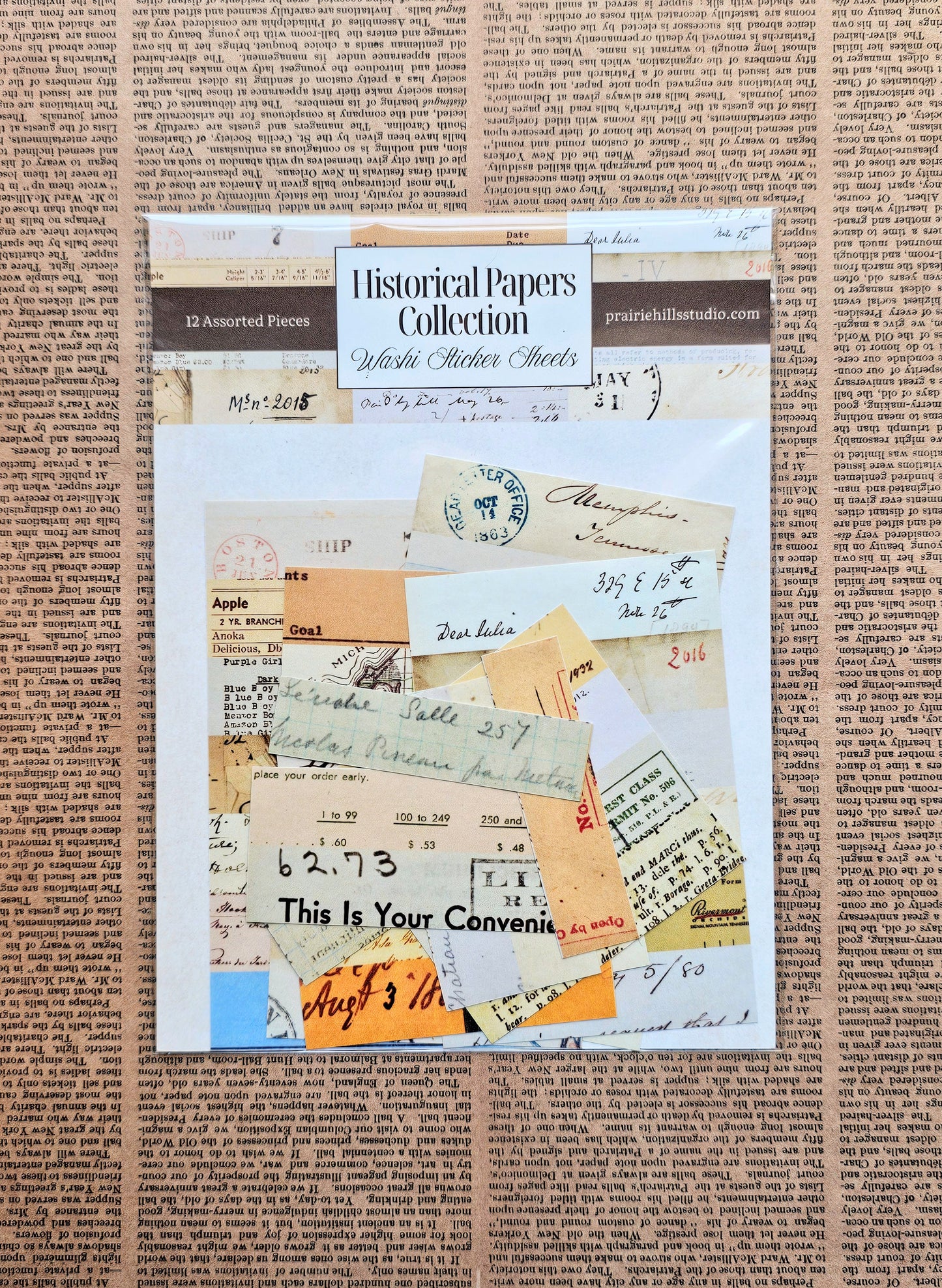 Historical Papers Collection Washi Sticker Pack