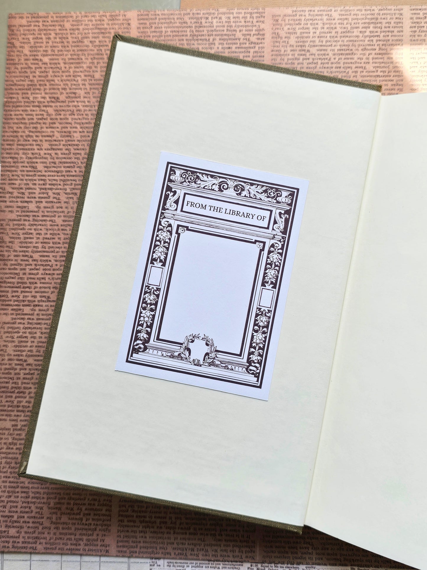 Ex Libris Collection Bookplate Stickers | Vintage Stickers | 12 Pack | Adhesive Bookplates