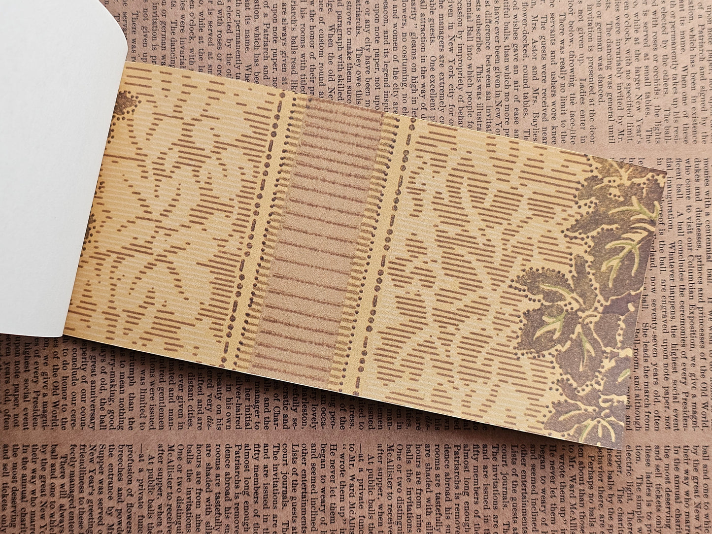 Vintage Wallpaper Scrapbook Papers Faux Stickers | 22 Sheets