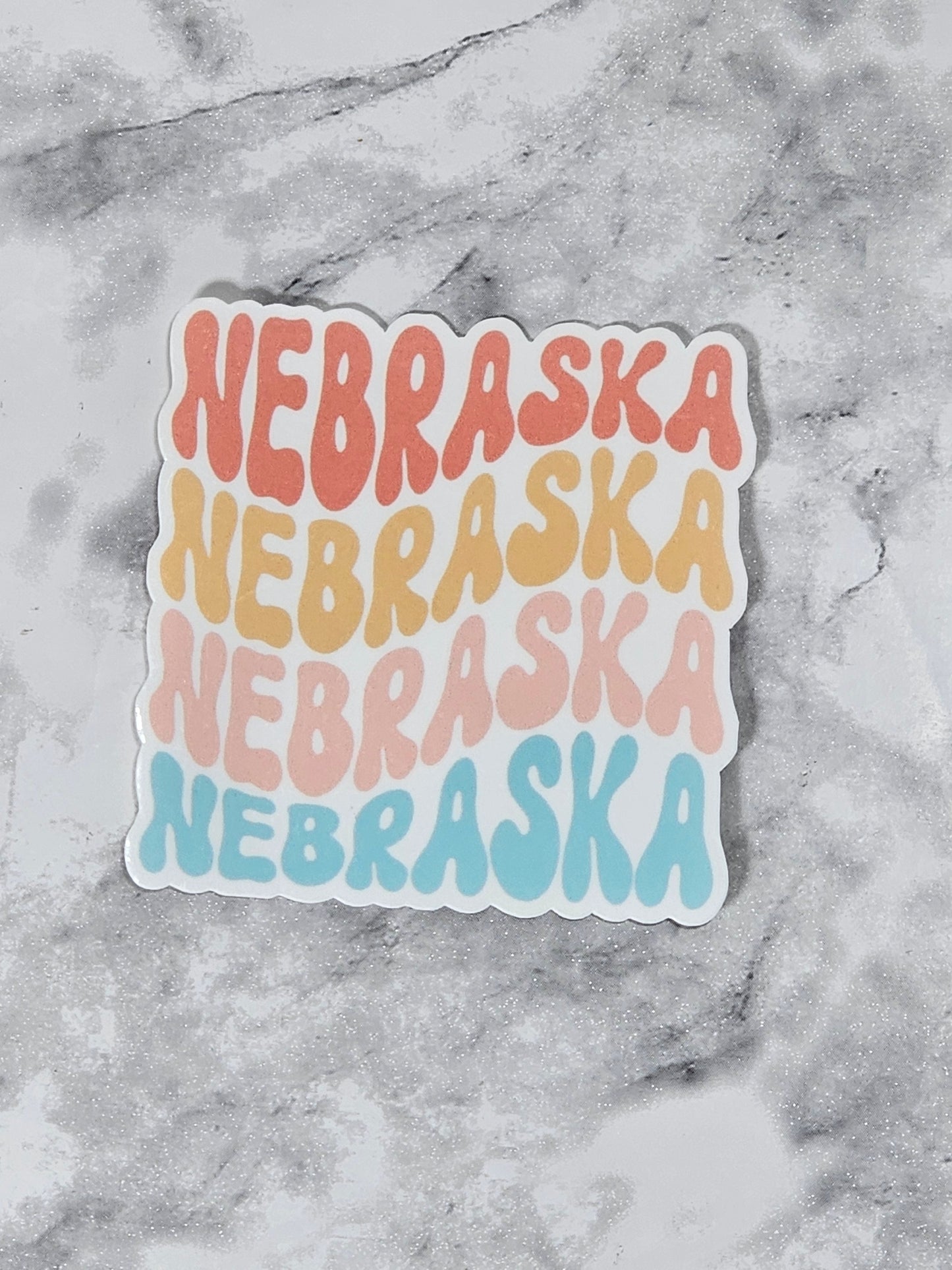 Retro Nebraska Die-Cut Vinyl Sticker