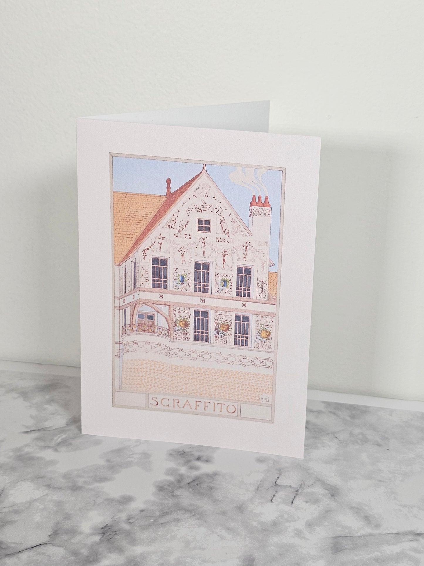 Cottage Blank Handmade Greeting Card