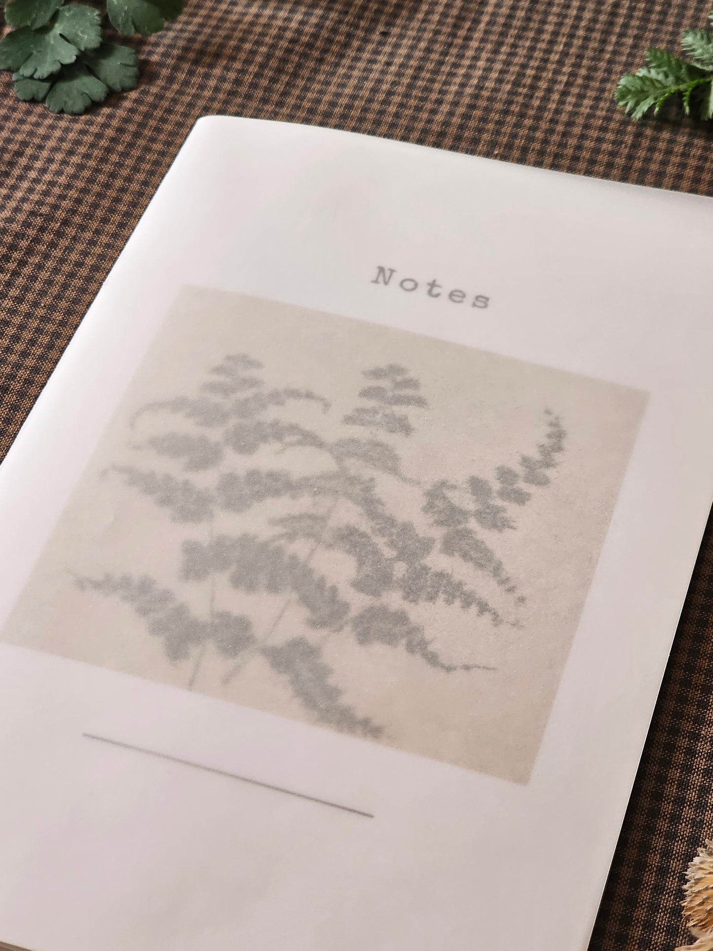 Handmade Botanical Pocket Notebook | Fern Design #1