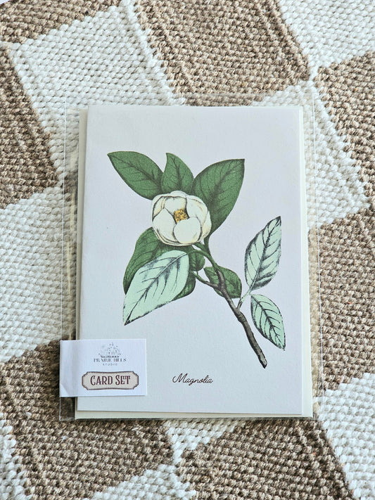 Handmade Magnolia Greeting Card with Envelope