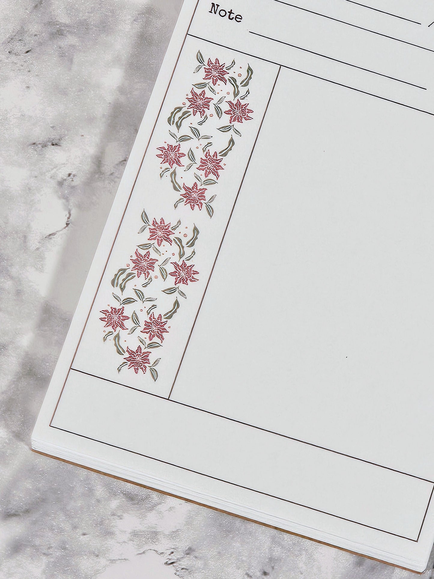 Vintage-Style Floral Small Memo Pad