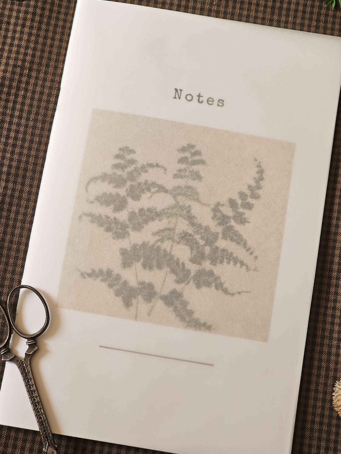 Handmade Botanical Pocket Notebook | Fern Design #1