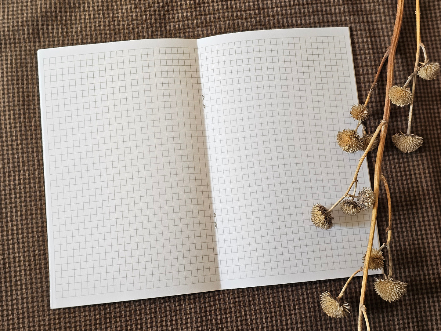 Handmade Coneflower Pocket Notebook | Grid-Lined Vellum Overlay