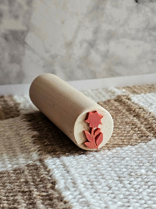 Handmade Tiny Flower Rubber Stamp | Style #1