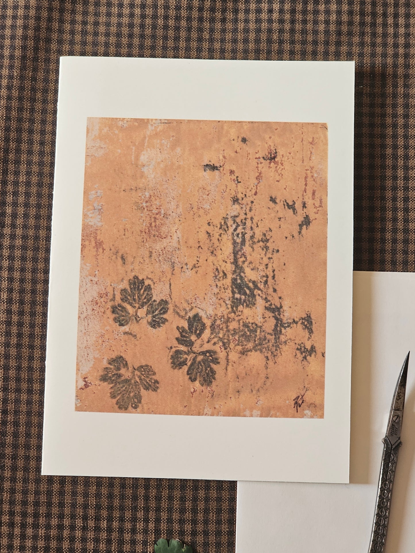 Botanical Art Print Greeting Card | "Columbine in the Fall"