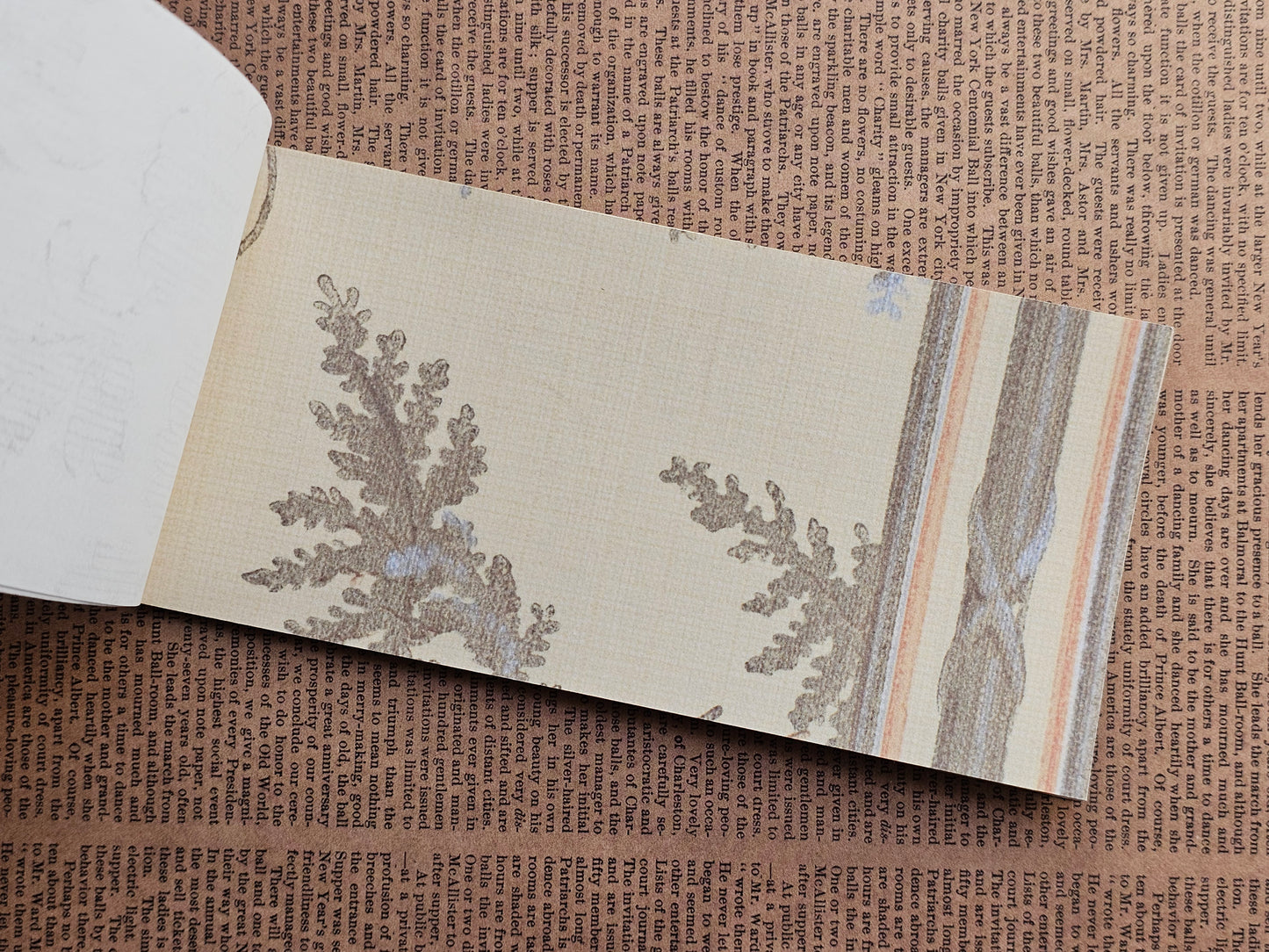 Vintage Wallpaper Scrapbook Papers Faux Stickers | 22 Sheets
