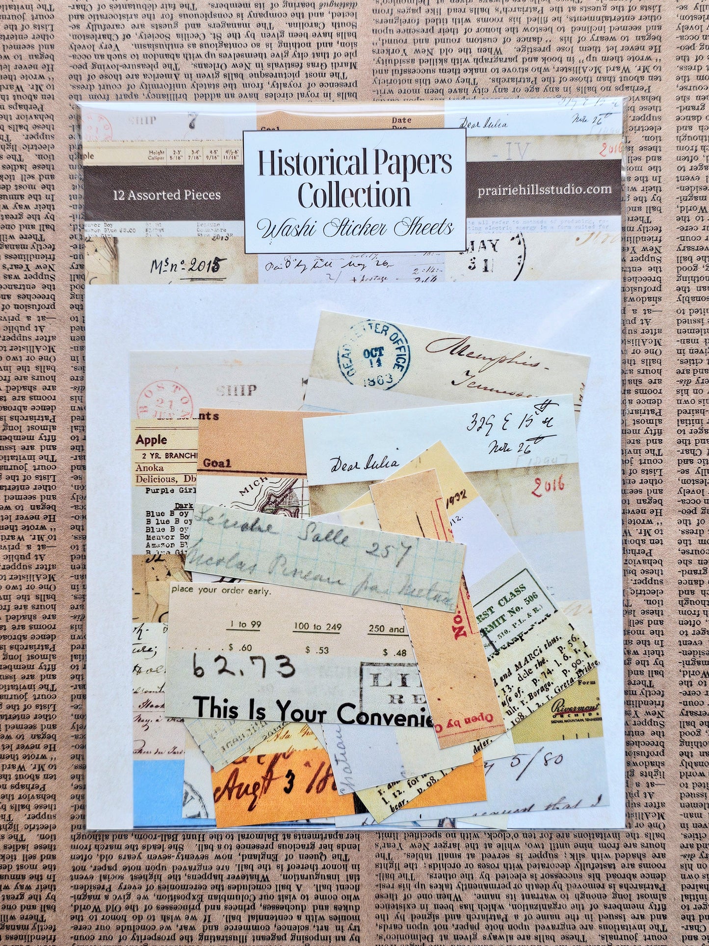 Historical Papers Collection Washi Sticker Pack