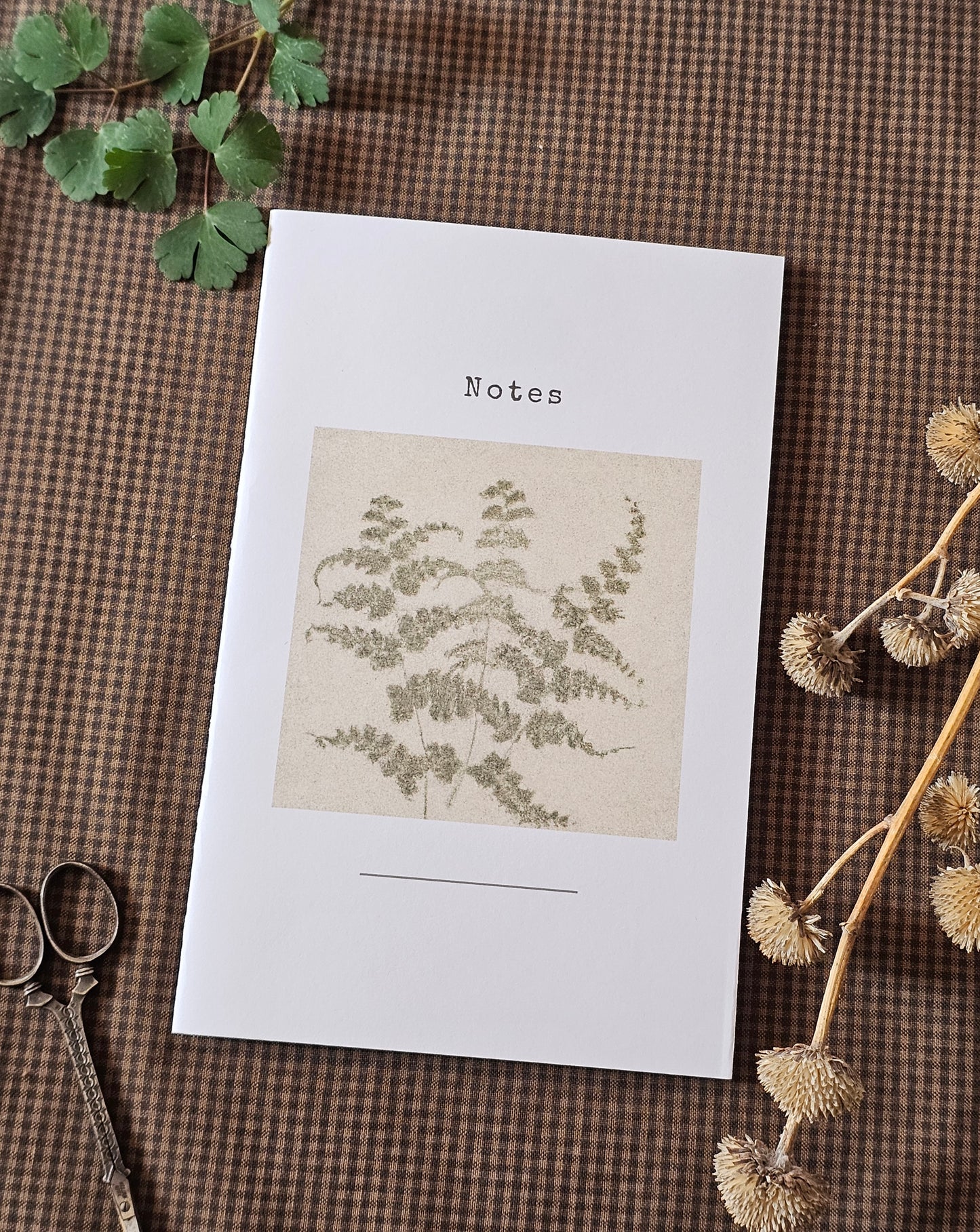 Handmade Botanical Pocket Notebook | Fern Design #1