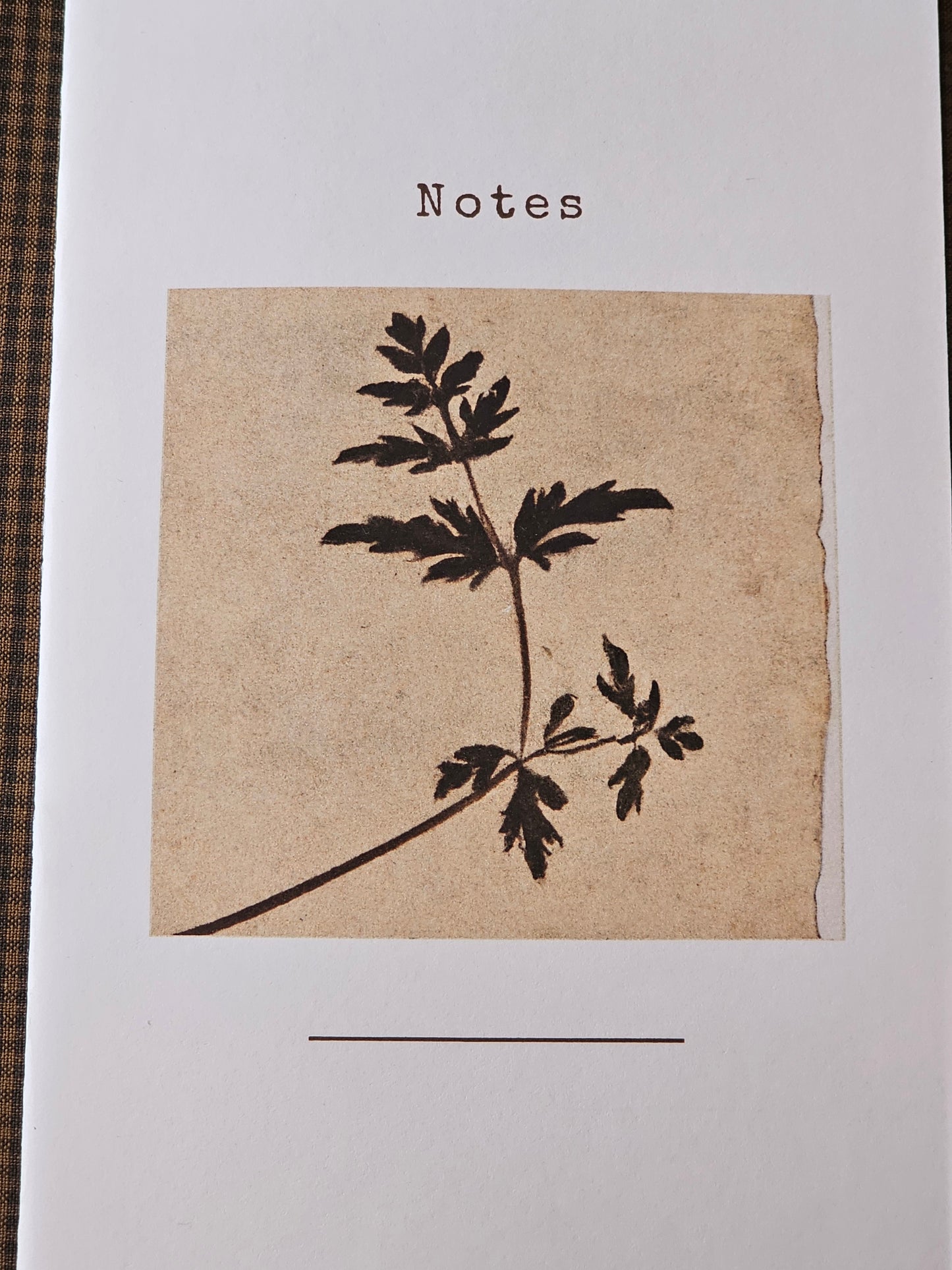 Handmade Botanical Pocket Notebook | Fern Design #3