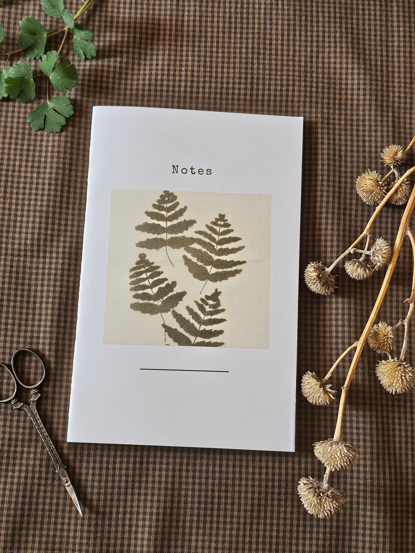 Handmade Botanical Pocket Notebook | Fern Design #4