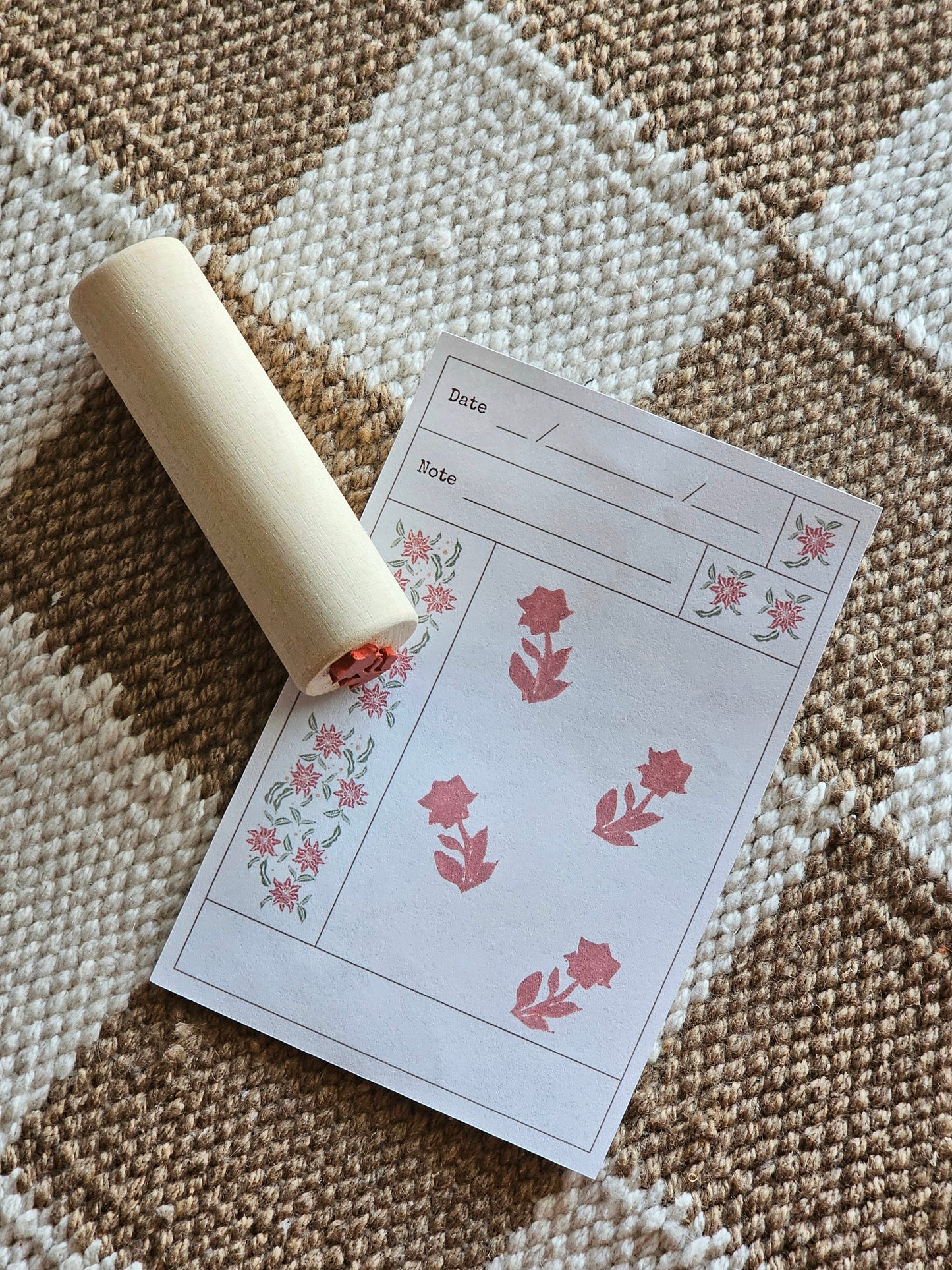 Handmade Tiny Flower Rubber Stamp | Style #1