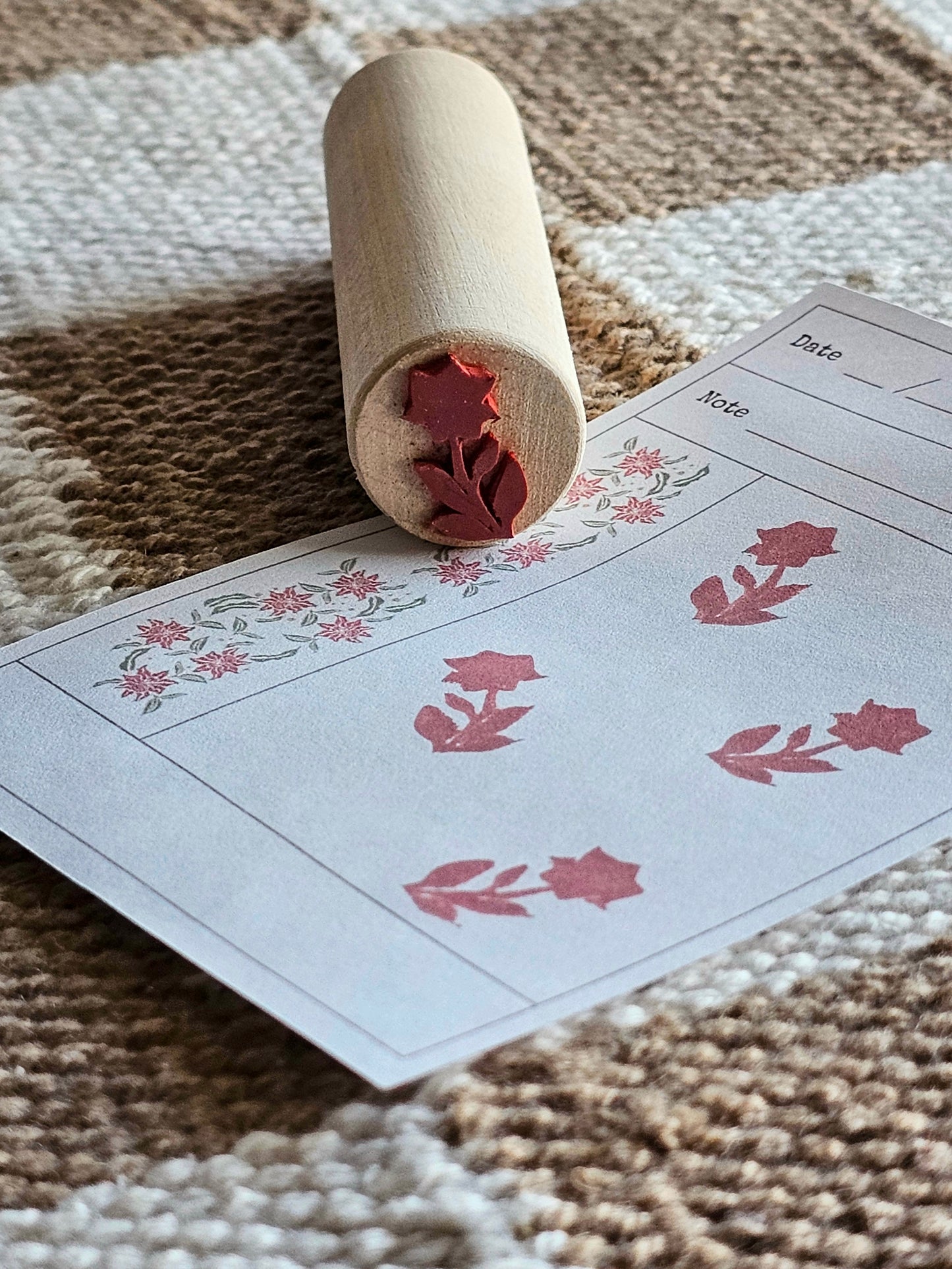Handmade Tiny Flower Rubber Stamp | Style #1