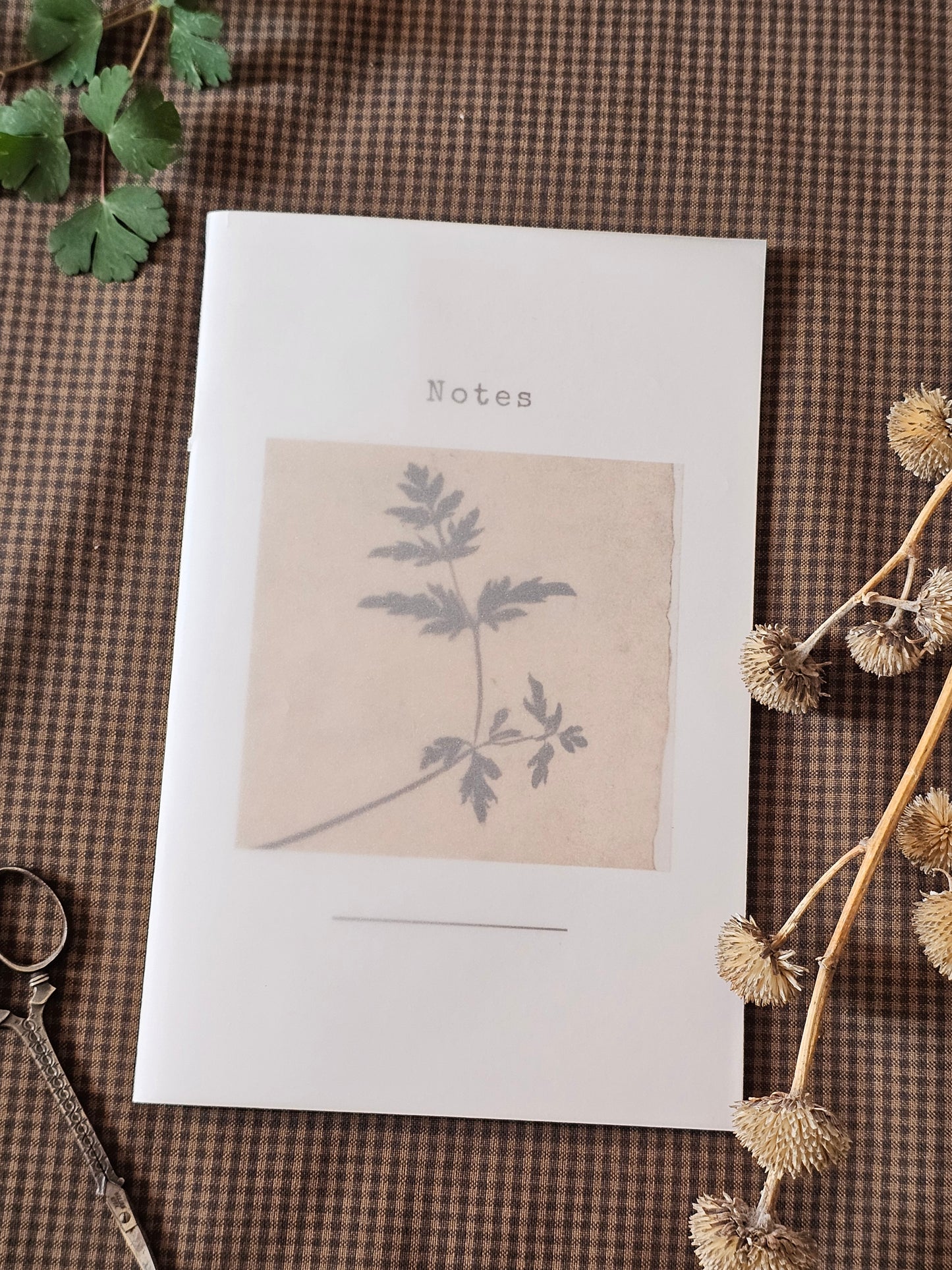 Handmade Botanical Pocket Notebook | Fern Design #3